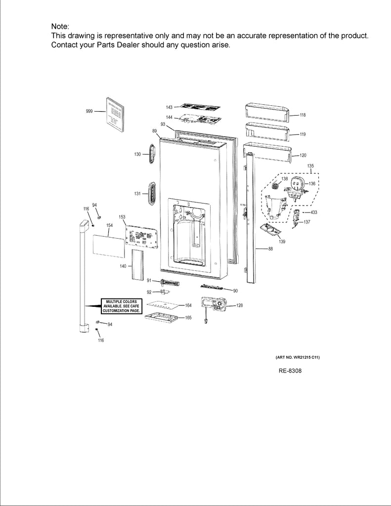 WG03A03405 Refrigerator Door Stop Left - XPart Supply