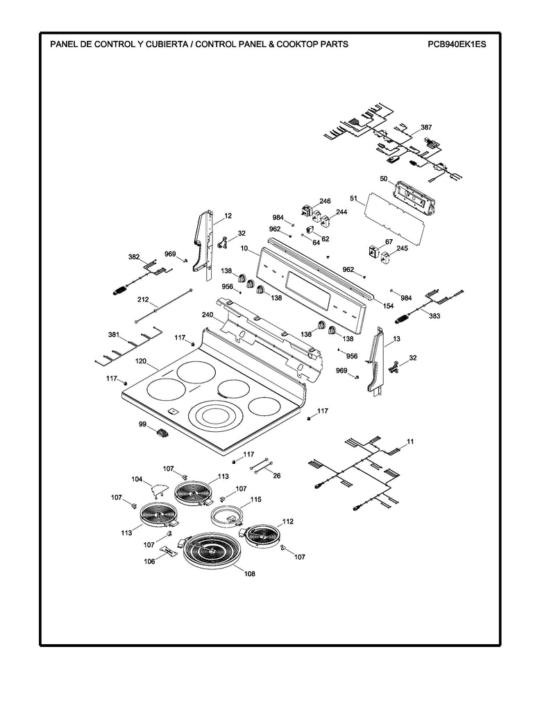 WS01L15079 Range Glass & Cover - XPart Supply