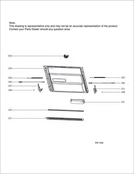 WG04L05892 Dishwasher Inner Door Assembly - XPart Supply