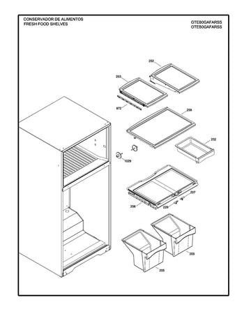Refrigerator Full Shelf Assembly