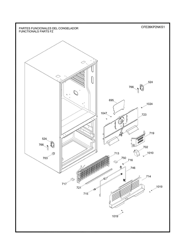 WR01A02440 Refrigerator Freezer Evaporator Cover - XPart Supply