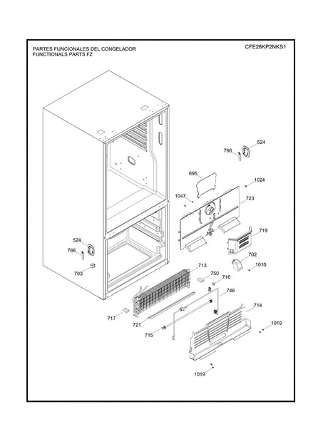 WR01A02440 Refrigerator Freezer Evaporator Cover - XPart Supply