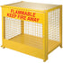 Gas Cylinder Cabinets, 6 Cylinder Capacity, 44" W x 30" D x 37" H, Yellow