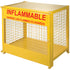 Gas Cylinder Cabinets, 6 Cylinder Capacity, 44" W x 30" D x 37" H, Yellow