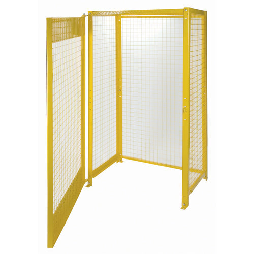 Gas Cylinder Cabinets, 10 Cylinder Capacity, 44" W x 30" D x 74" H, Yellow
