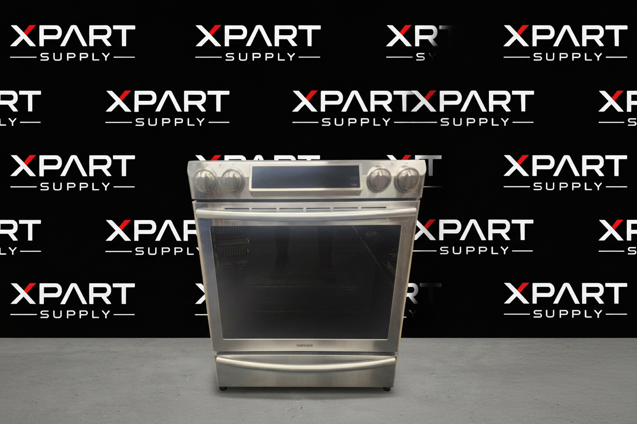 Samsung oven with XPart Supply branded background