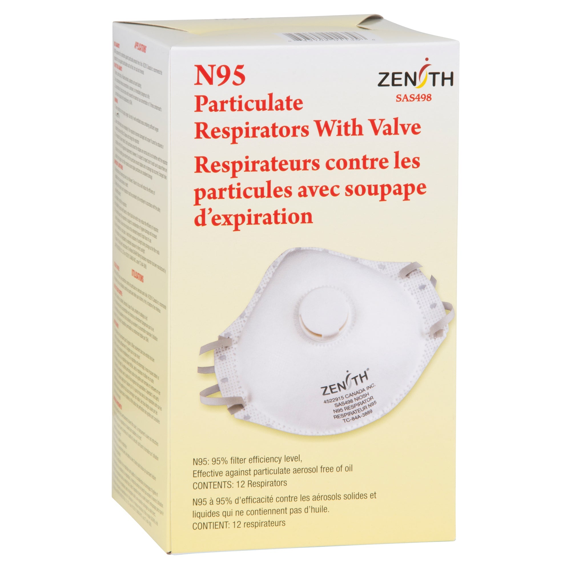 Particulate Respirators, N95, NIOSH Certified, Medium/Large