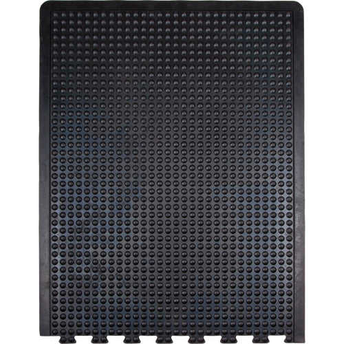 Anti-Fatigue Dome Matting, Bubbled, 3' x 4' x 1/2", Black, Rubber
