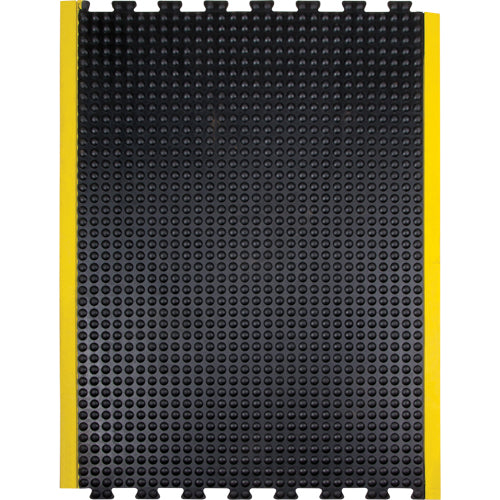 Anti-Fatigue Dome Matting, Bubbled, 3' x 4' x 1/2", Black, Rubber