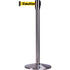 Free-Standing Crowd Control Barrier, Steel, 35" H, Yellow Tape, 7' Tape Length