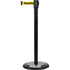 Free-Standing Crowd Control Barrier, Steel, 35" H, Yellow Tape, 7' Tape Length