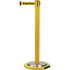 Free-Standing Crowd Control Barrier, Steel, 35" H, Yellow Tape, 7' Tape Length