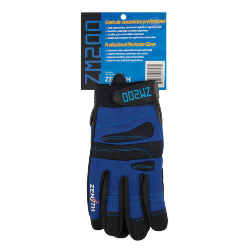 ZM200 Mechanic's Gloves, Synthetic Palm, Size Large