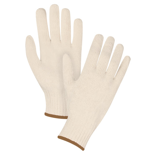 Heavyweight String Knit Gloves, Poly/Cotton, 7 Gauge, Medium