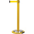Free-Standing Crowd Control Barrier, Steel, 35" H, Yellow Tape, 7' Tape Length