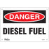 "Diesel Fuel" Sign, 7" x 10", Aluminum, English