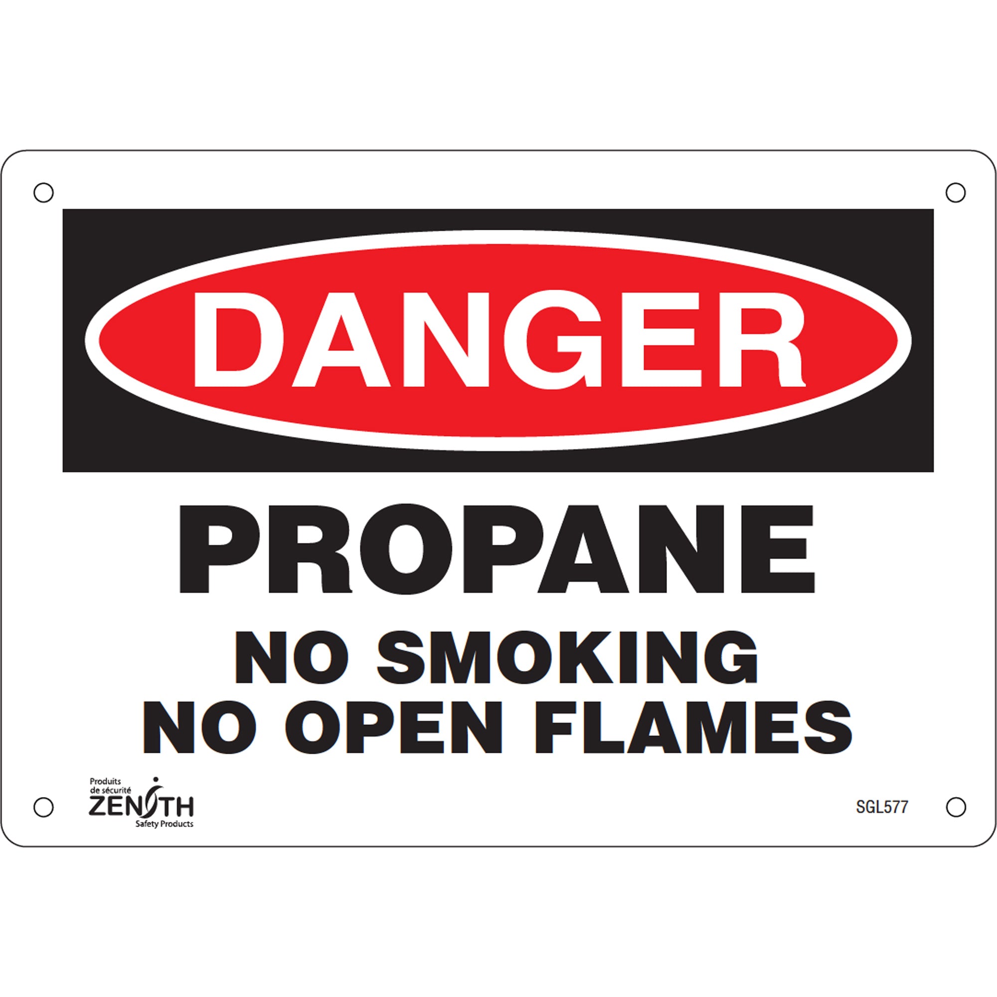 "No Smoking" Sign, 7" x 10", Aluminum, English