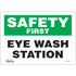 "Eye Wash Station" Sign, 7" x 10", Vinyl, English