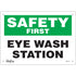 "Eye Wash Station" Sign, 7" x 10", Aluminum, English