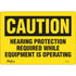 "Hearing Protection Required" Noise Hazard Sign