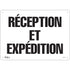 "Réception et Expédition" Sign, 10" x 14", Aluminum, French