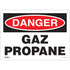 "Gaz Propane" Sign, 10" x 14", Aluminum, French
