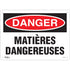 "Matières Dangereuses" Sign, 10" x 14", Aluminum, French
