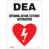 "DEA" Sign, 14" x 10", Aluminum, French with Pictogram