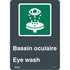 "Bassin Oculaire/Eye Wash" Sign