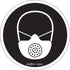 Respiratory Protection Required CSA Standard Safety Sign, 6" x 6", Vinyl, Pictogram