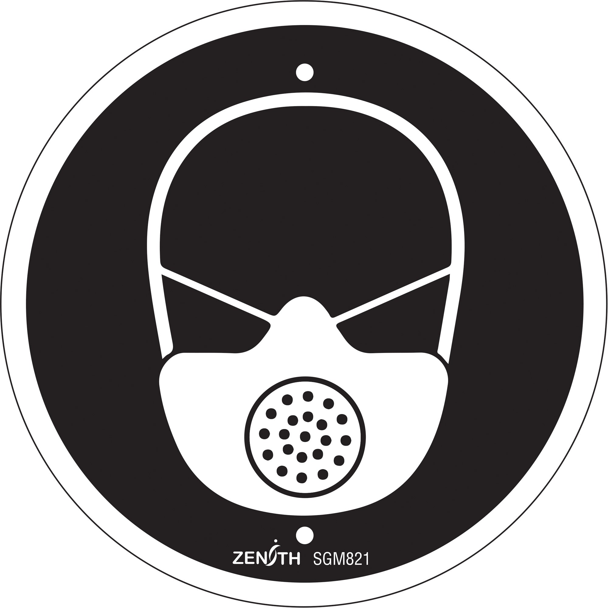 Respiratory Protection Required CSA Standard Safety Sign, 6" x 6", Plastic, Pictogram