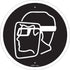 Face Protection Required CSA Standard Safety Sign, 12" x 12", Plastic, Pictogram