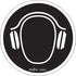 Hearing Protection Required CSA Standard Safety Sign, 6" x 6", Vinyl, Pictogram