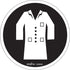 Lab Coat Required CSA Standard Safety Sign, 6" x 6", Vinyl, Pictogram