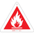 Flammable CSA Standard Safety Sign, 6" x 6", Plastic, Pictogram