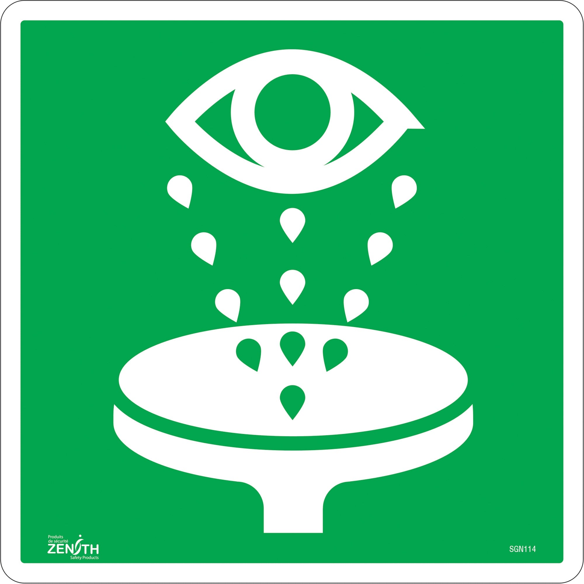 Eye Wash CSA Standard Safety Sign