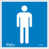 Men CSA Standard Safety Sign, 6" x 6", Vinyl, Pictogram
