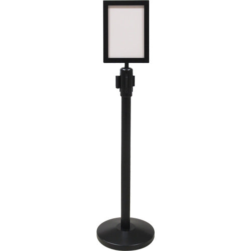 Sign Frame for Crowd Control Post, Black
