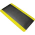 Anti-Fatigue Matting, Diamond, 1-2/3' x 3-1/4' x 3/4", Black/Yellow, Polyurethane