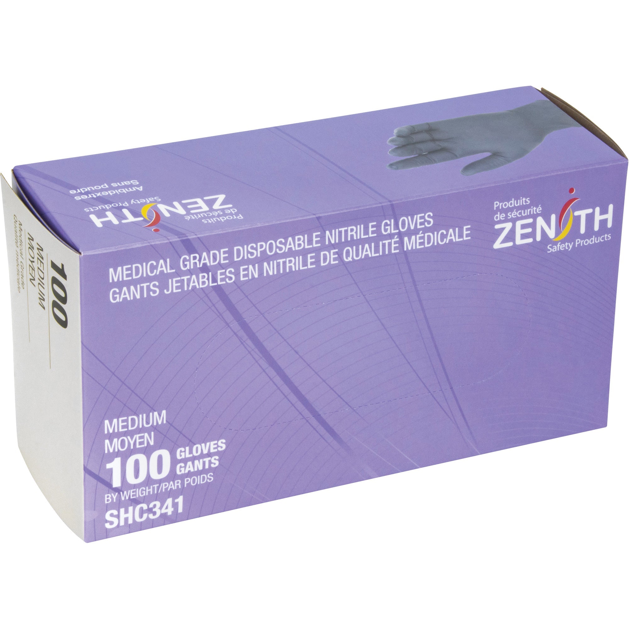 Medical Grade Disposable Gloves, Medium, Nitrile, 6-mil, Powder-Free, Black, Class 2