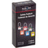 Lock for Lockouts, Safety Padlock, Keyed Different, Thermoplastic, 1-1/2" Width