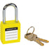 Lock for Lockouts, Safety Padlock, Keyed Different, Thermoplastic, 1-1/2" Width
