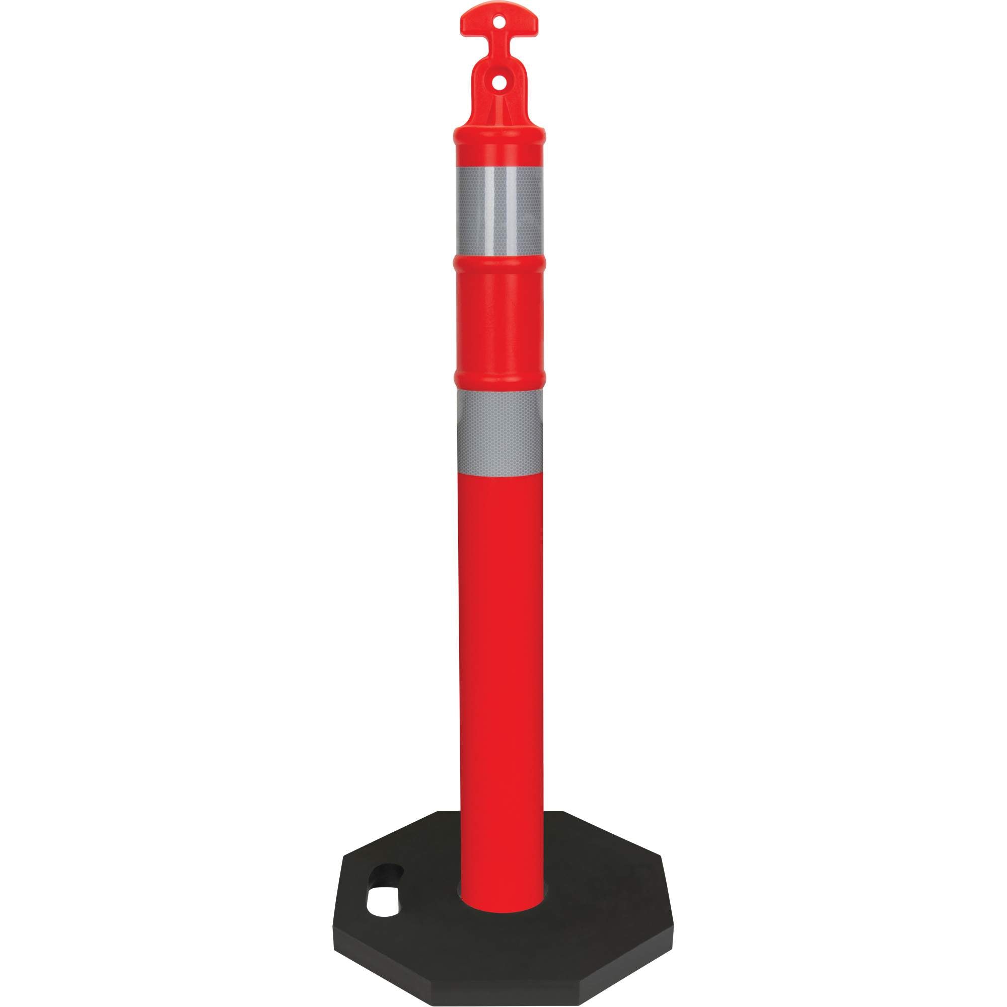 High-Visibility Delineator Post Kit, 42" H, Orange