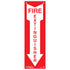 "Fire Extinguisher" Sign, 12" x 4", Aluminum, English with Pictogram