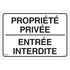 "Propriété privée" Sign, 14" x 20", Aluminum, French