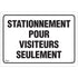 "Stationnement pour visiteurs" Sign, 14" x 20", Aluminum, French