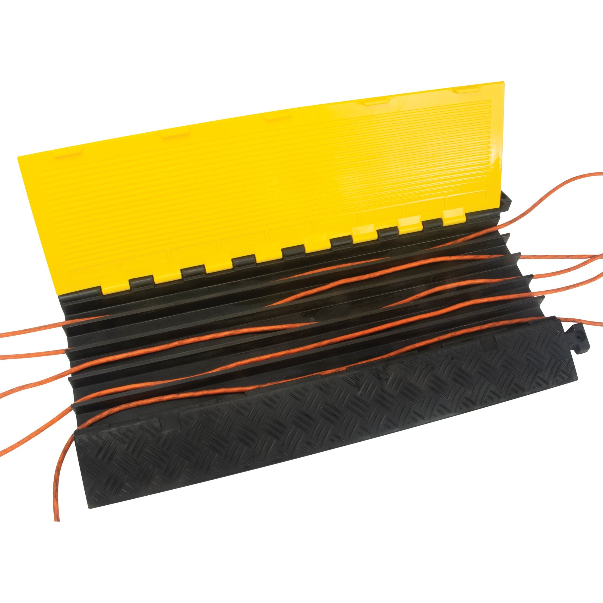 Polyurethane Cable Protector, 5 Channels, 35.43" L x 19.69" W x 2" H