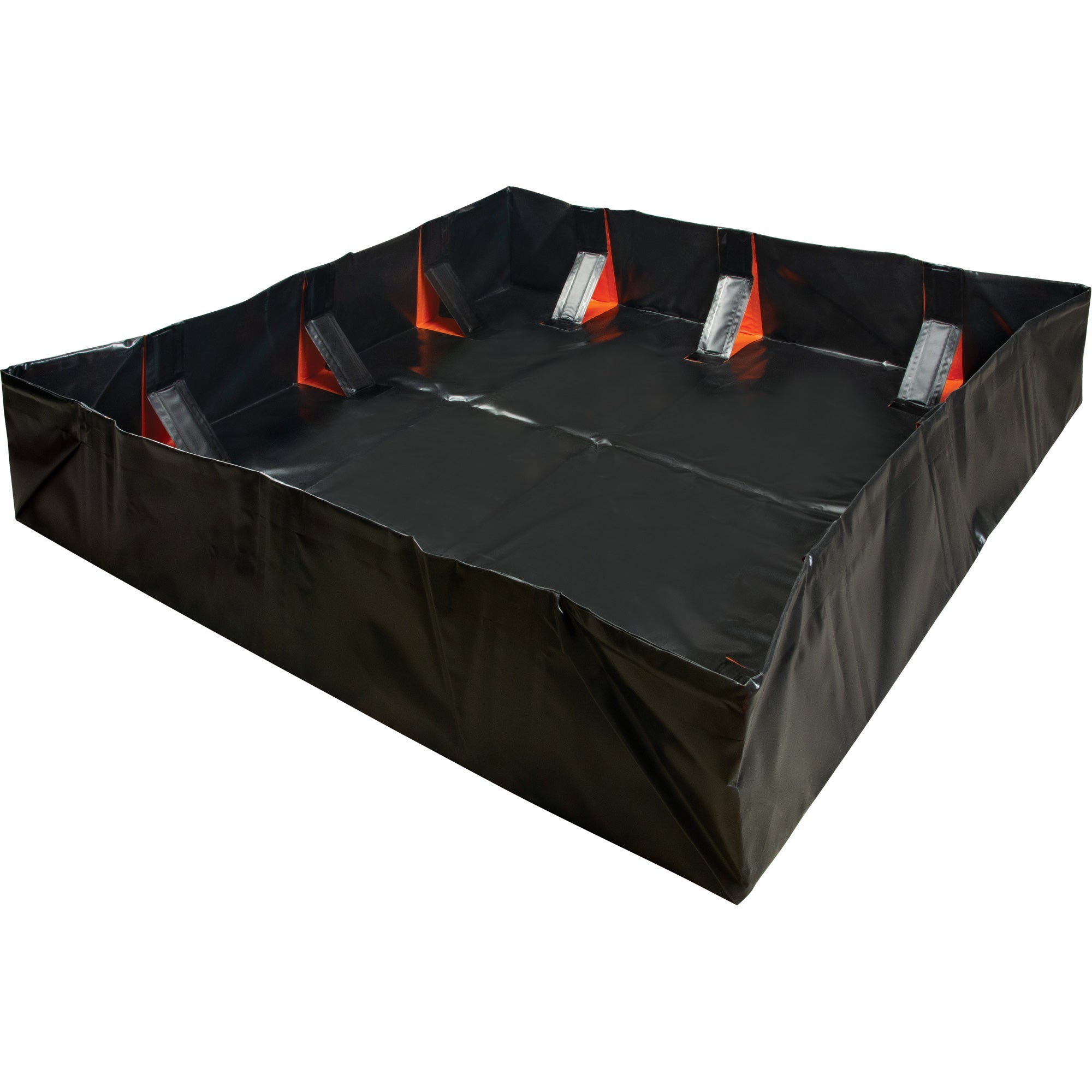 IBX Wall Pop-Up Berm, 268 US gal. Capacity, 6' W x 6' L x 12" H, Snap-Up Bracket