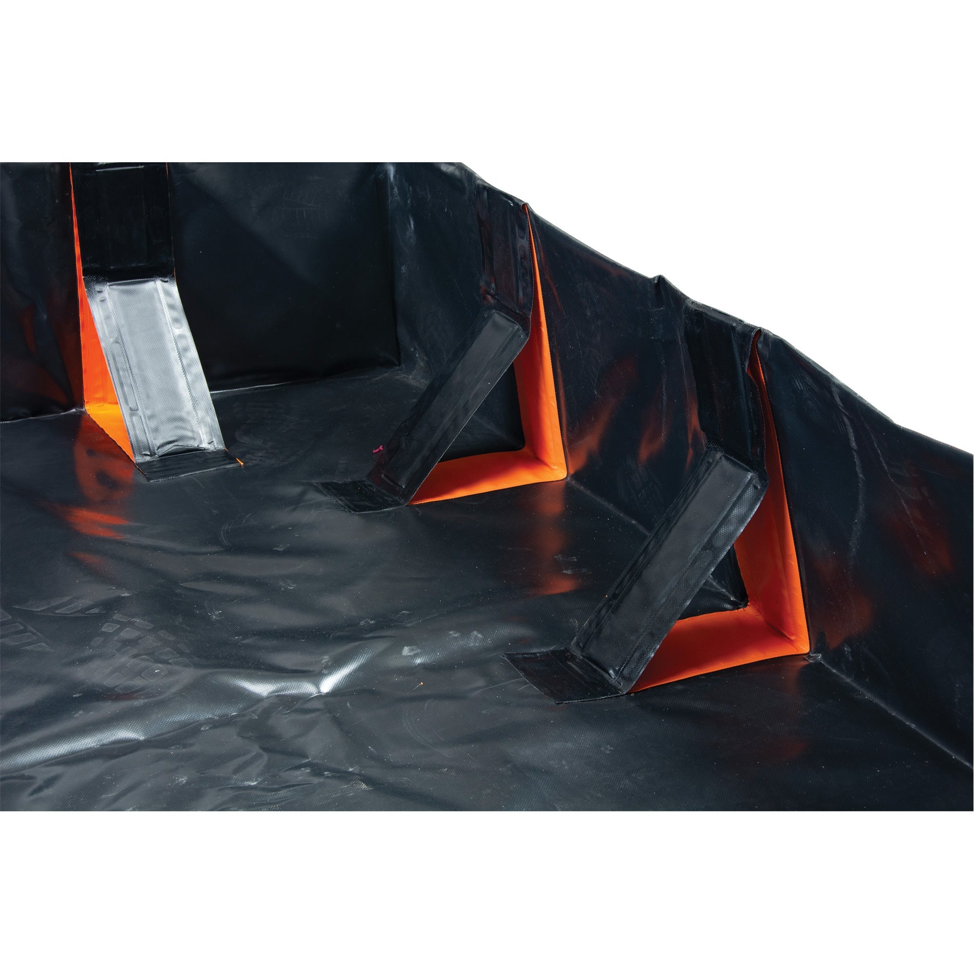 IBX Wall Pop-Up Berm, 268 US gal. Capacity, 6' W x 6' L x 12" H, Snap-Up Bracket