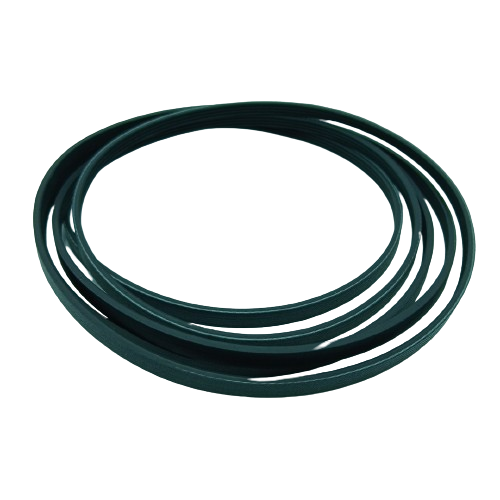 Supco LB276 dryer belt replacement shown coiled against a black background from XPart Supply